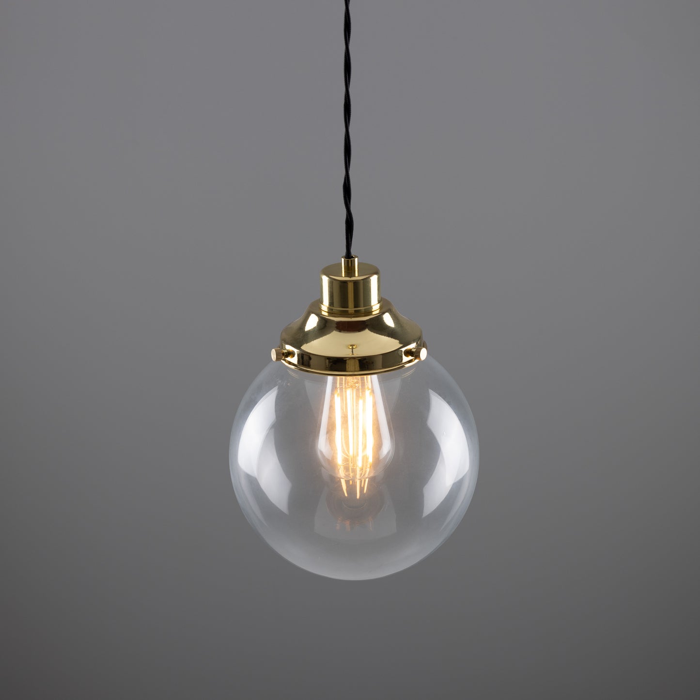 Virginia Clear Glass Globe Pendant Light