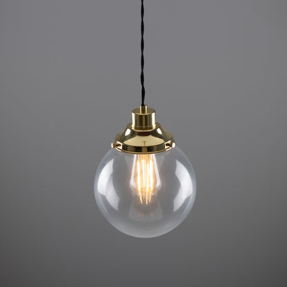 Virginia Clear Glass Globe Pendant Light