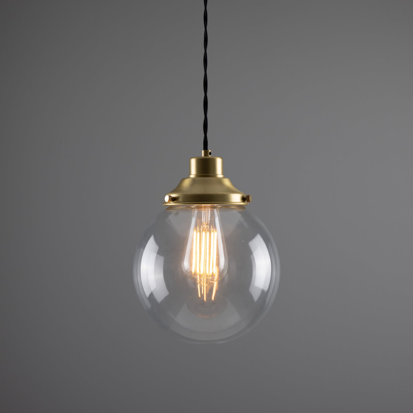 Virginia Clear Glass Globe Pendant Light