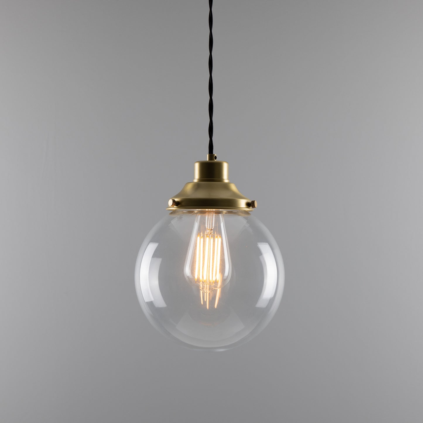 Virginia Clear Glass Globe Pendant Light