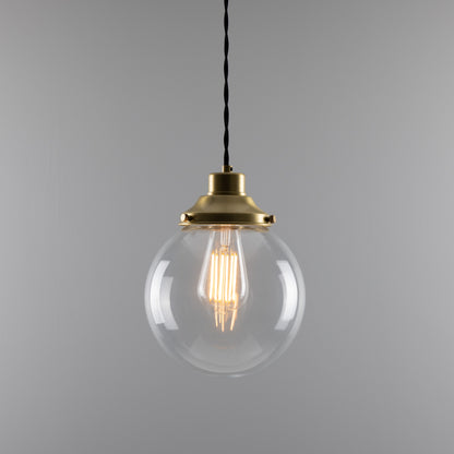 Virginia Clear Glass Globe Pendant Light