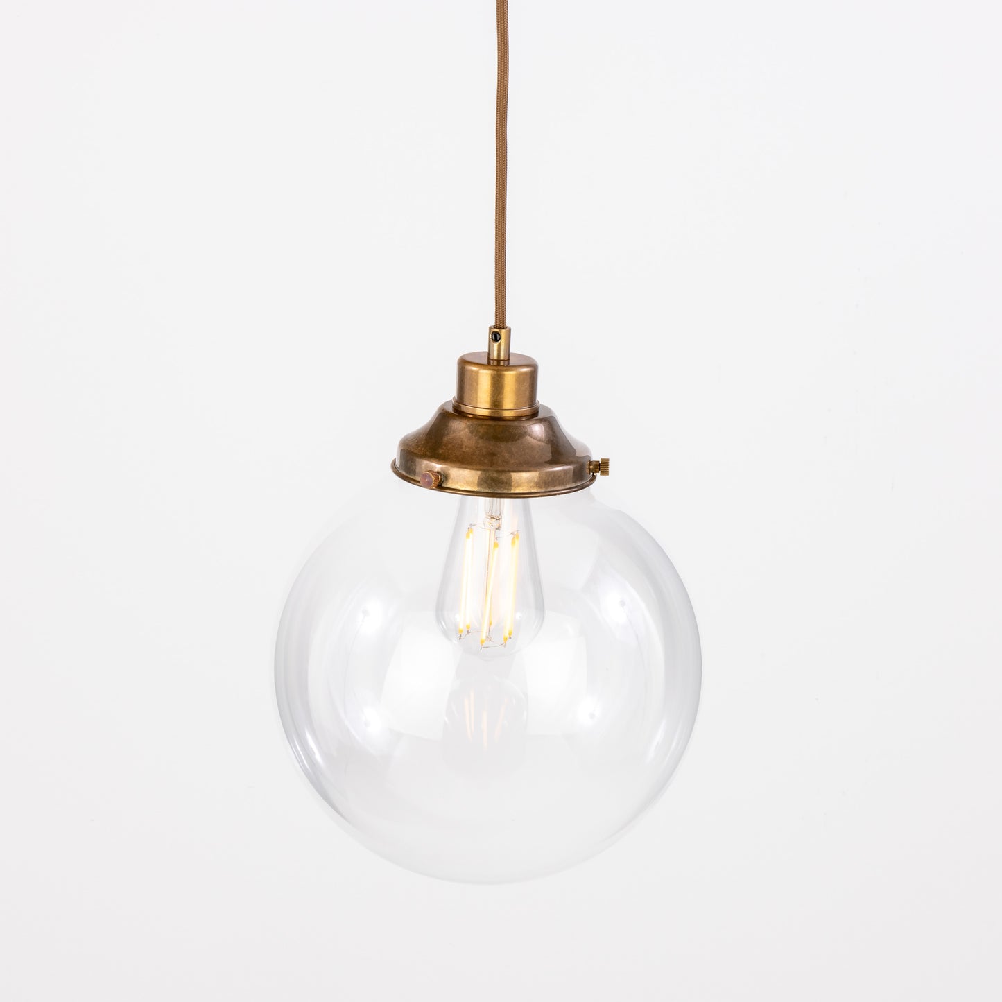 Virginia Clear Glass Globe Pendant Light