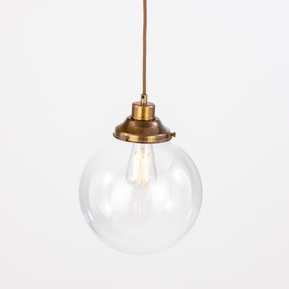 Virginia Clear Glass Globe Pendant Light