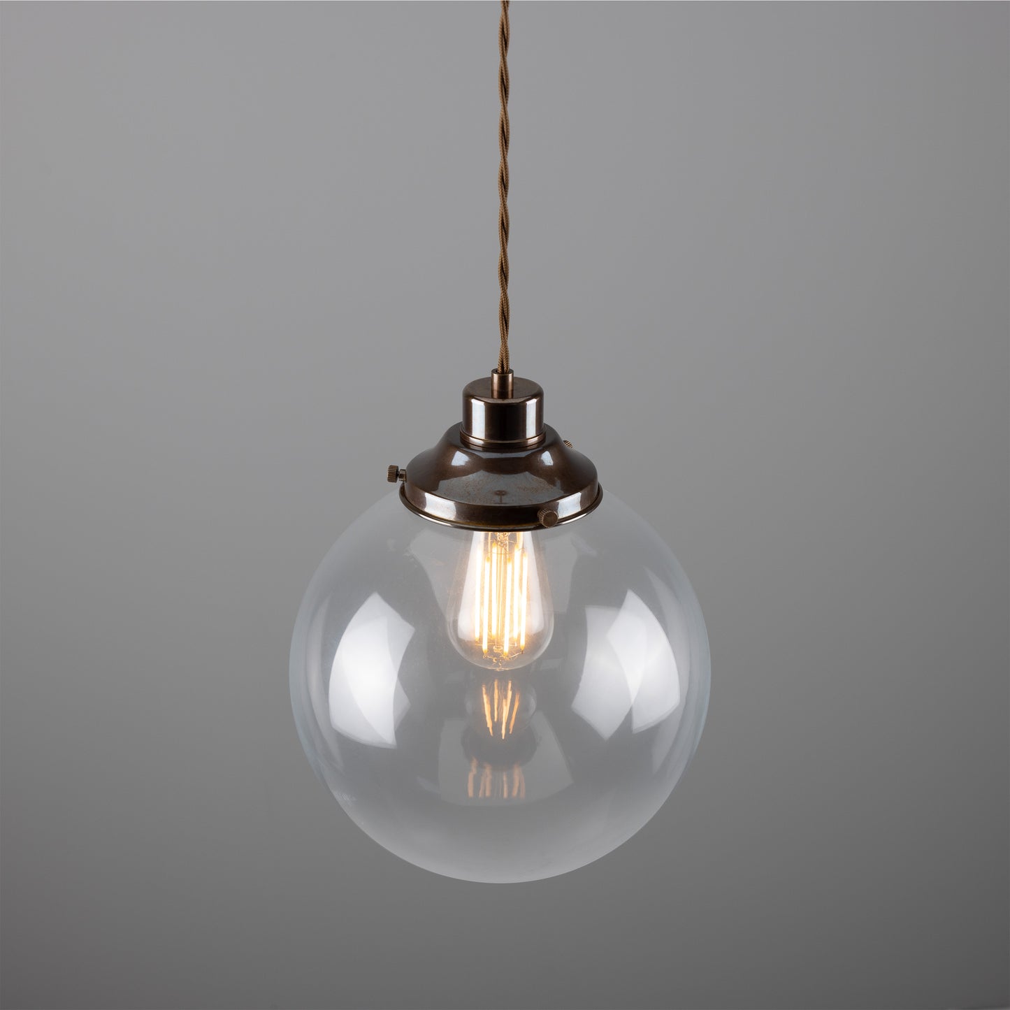 Virginia Clear Glass Globe Pendant Light