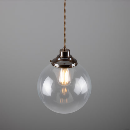 Virginia Clear Glass Globe Pendant Light