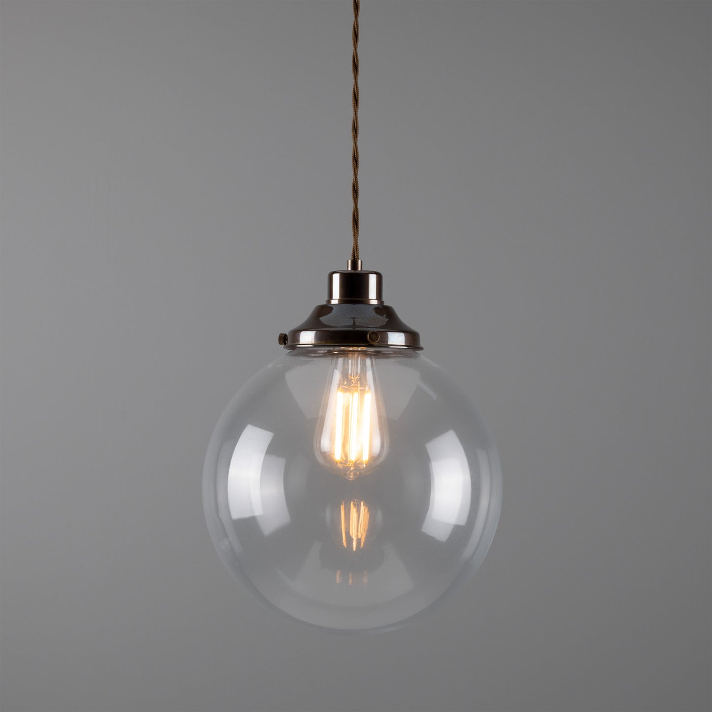 Virginia Clear Glass Globe Pendant Light