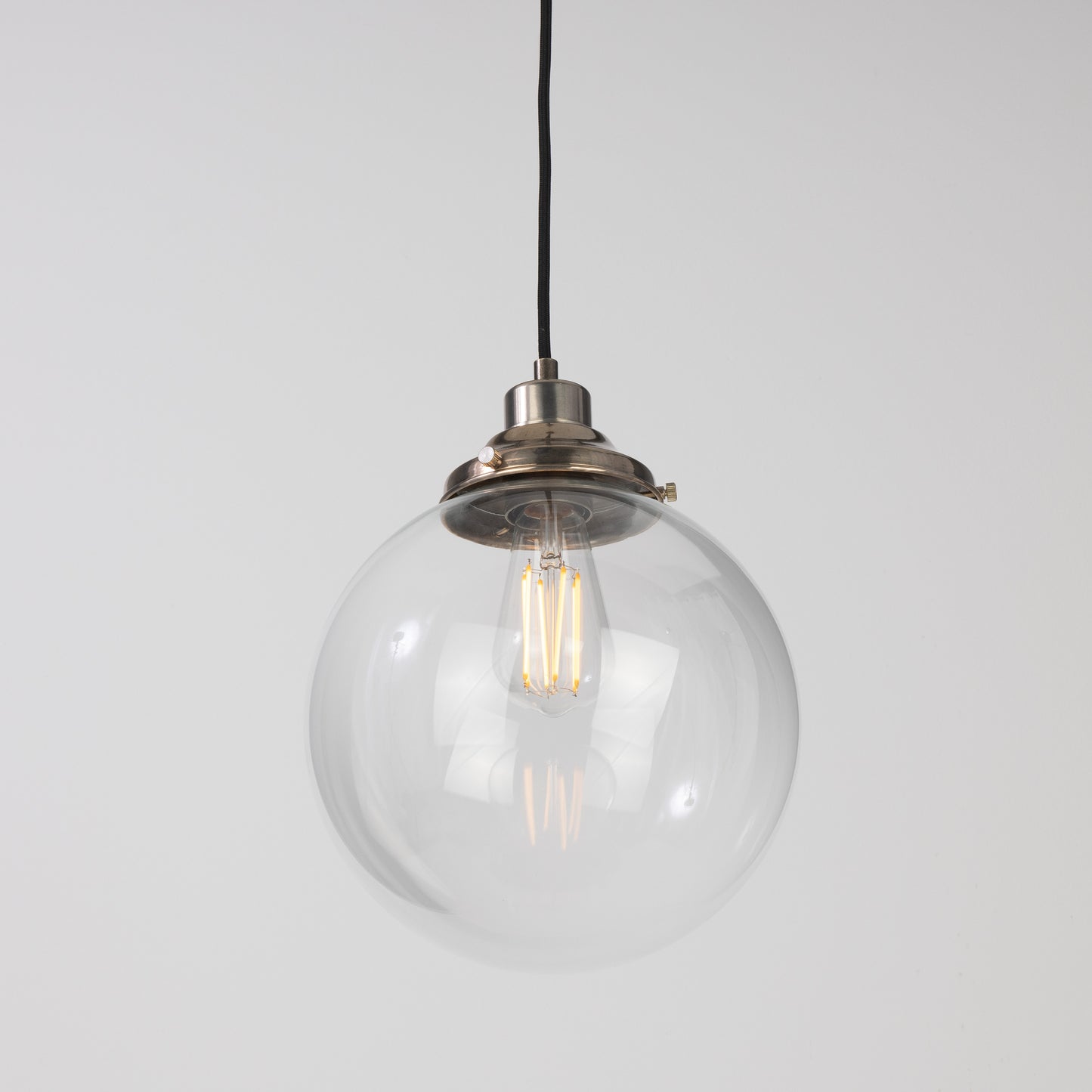 Virginia Clear Glass Globe Pendant Light