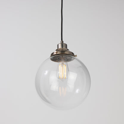 Virginia Clear Glass Globe Pendant Light