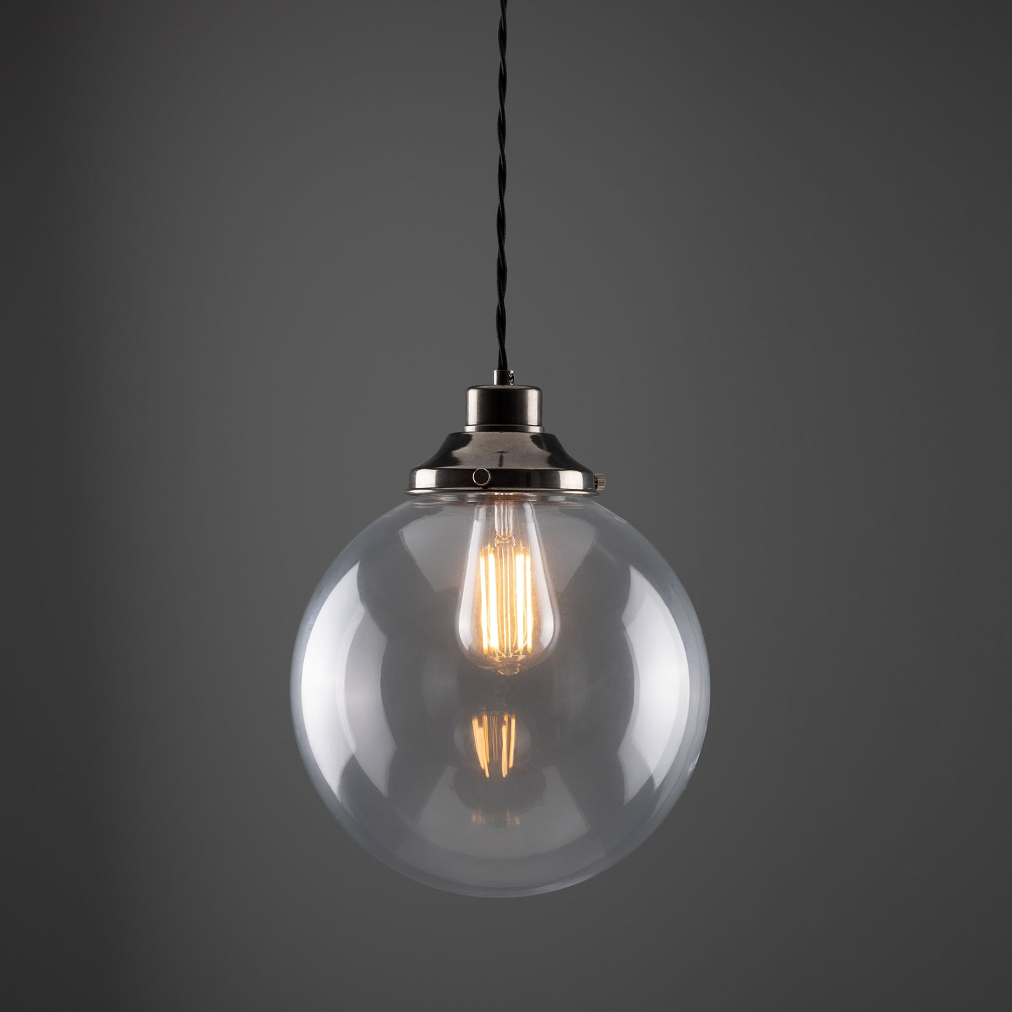 Virginia Clear Glass Globe Pendant Light