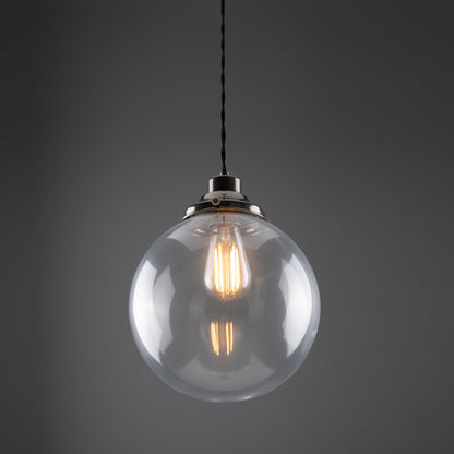 Virginia Clear Glass Globe Pendant Light