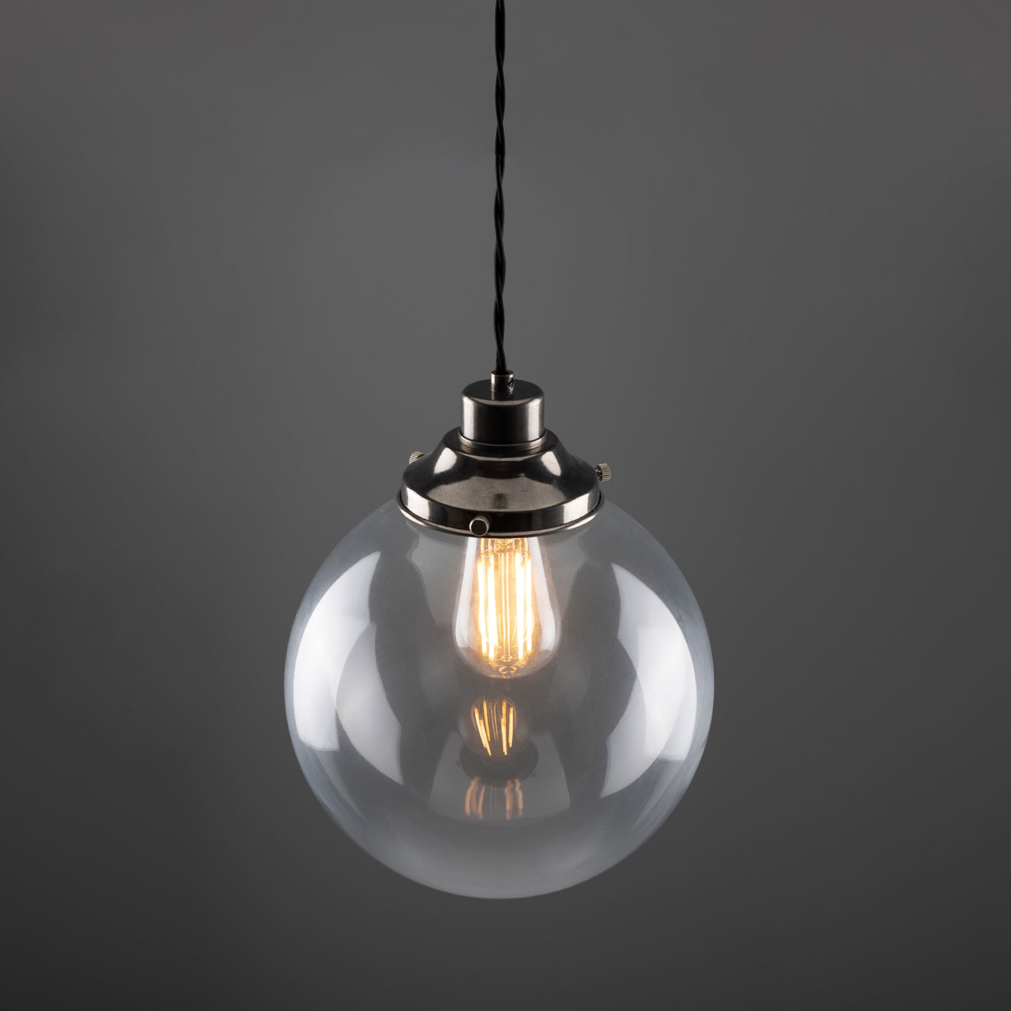 Virginia Clear Glass Globe Pendant Light