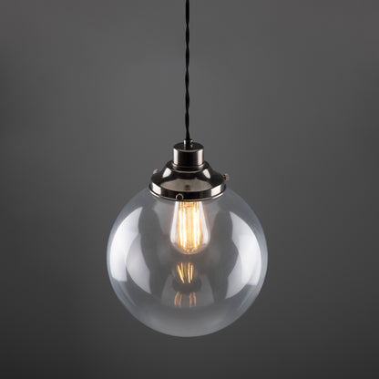 Virginia Clear Glass Globe Pendant Light