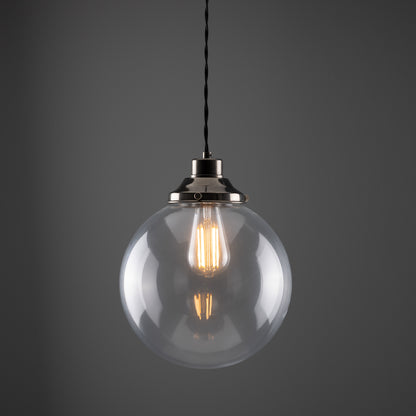 Virginia Clear Glass Globe Pendant Light