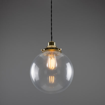 Virginia Clear Glass Globe Pendant Light