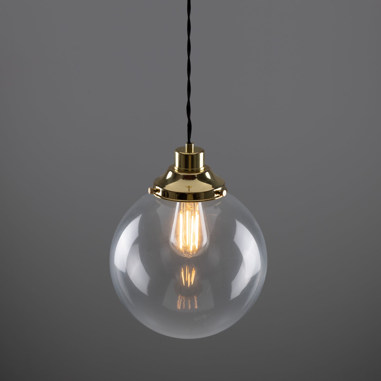 Virginia Clear Glass Globe Pendant Light