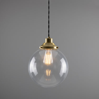 Virginia Clear Glass Globe Pendant Light