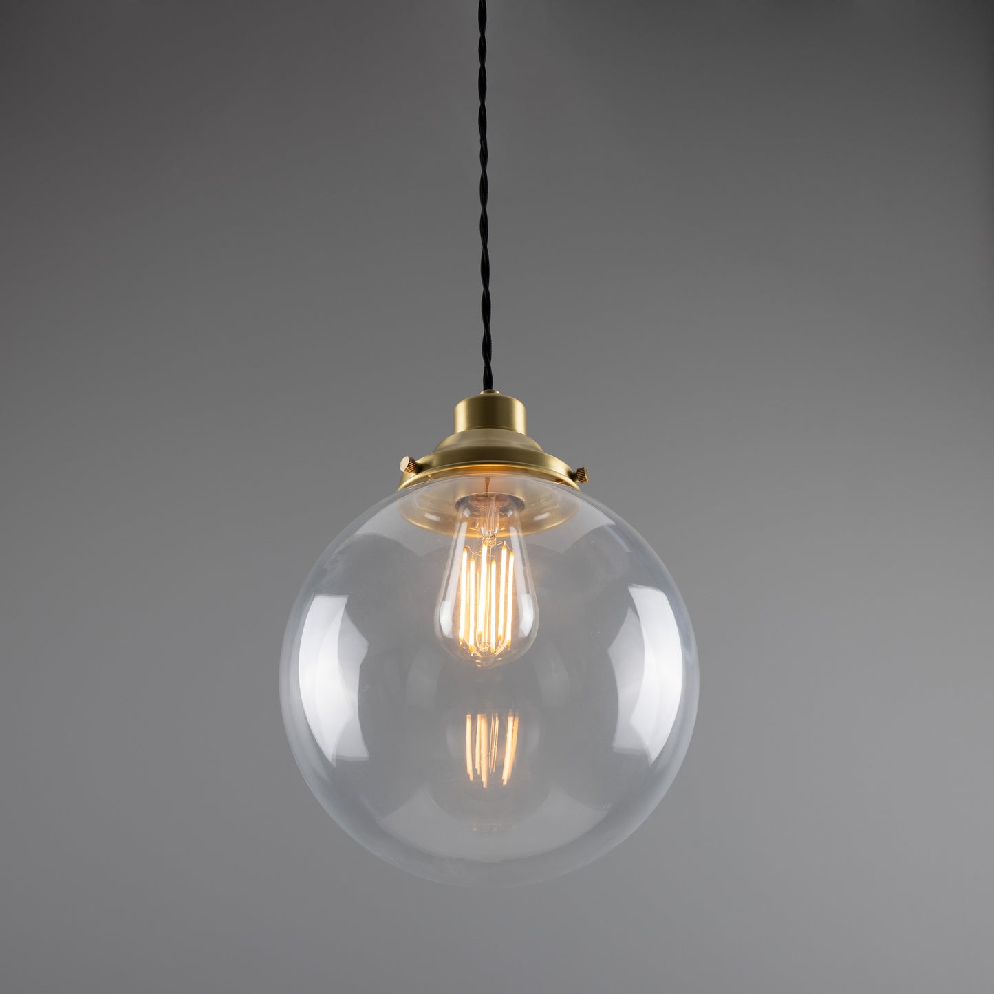 Virginia Clear Glass Globe Pendant Light