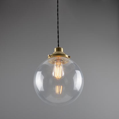 Virginia Clear Glass Globe Pendant Light