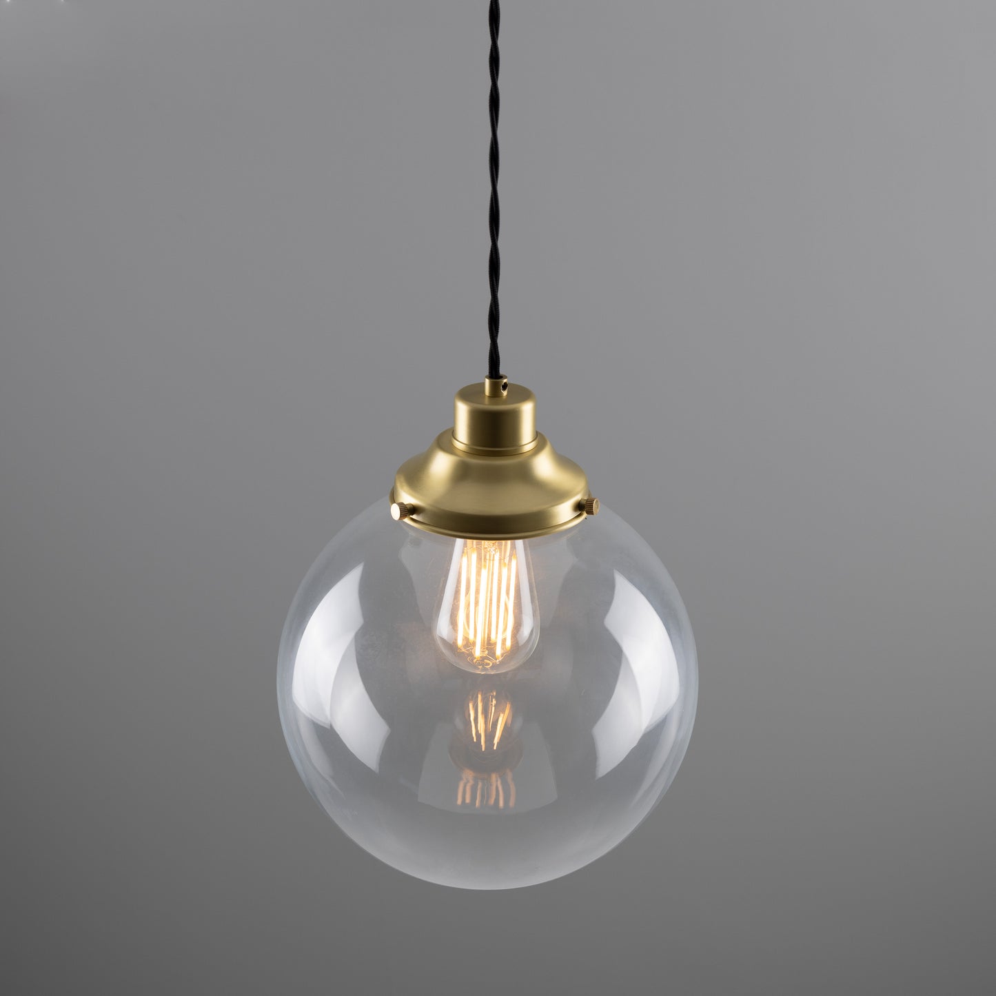Virginia Clear Glass Globe Pendant Light