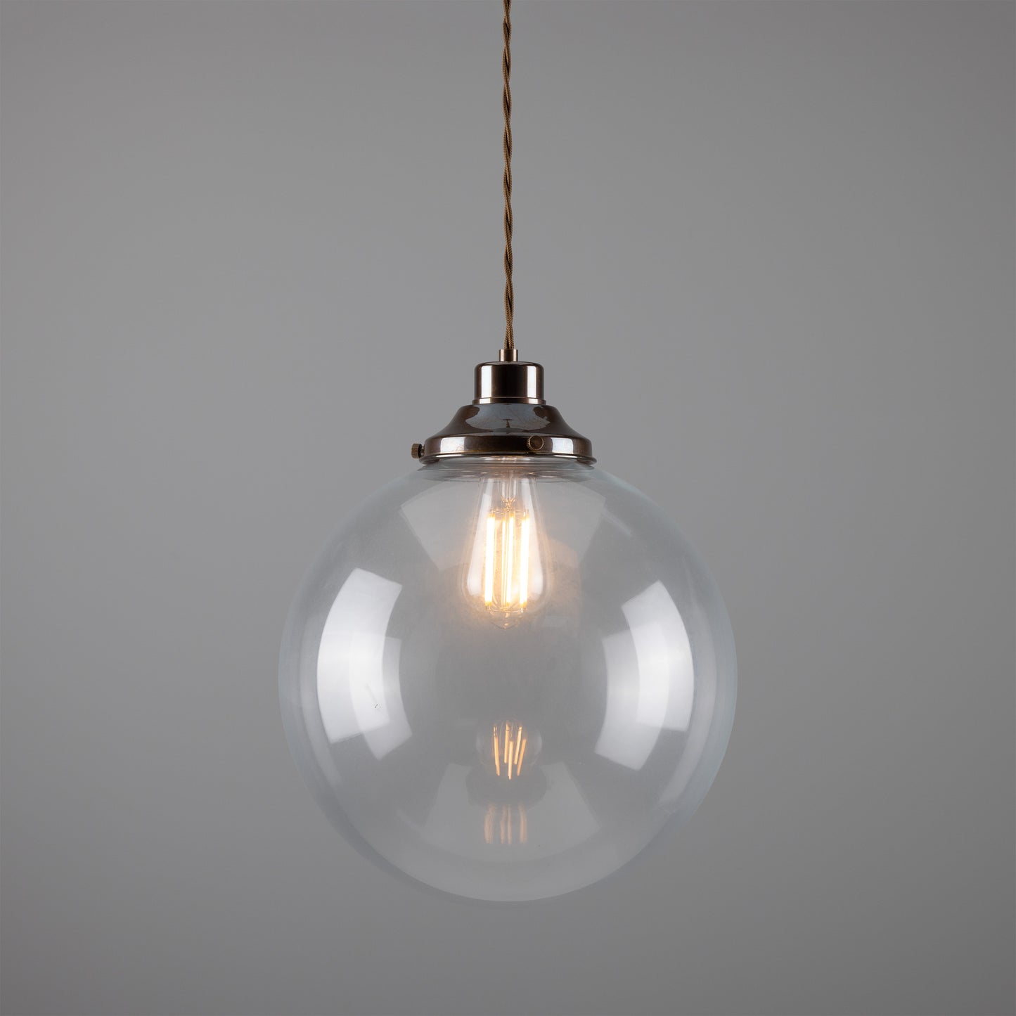 Virginia Clear Glass Globe Pendant Light