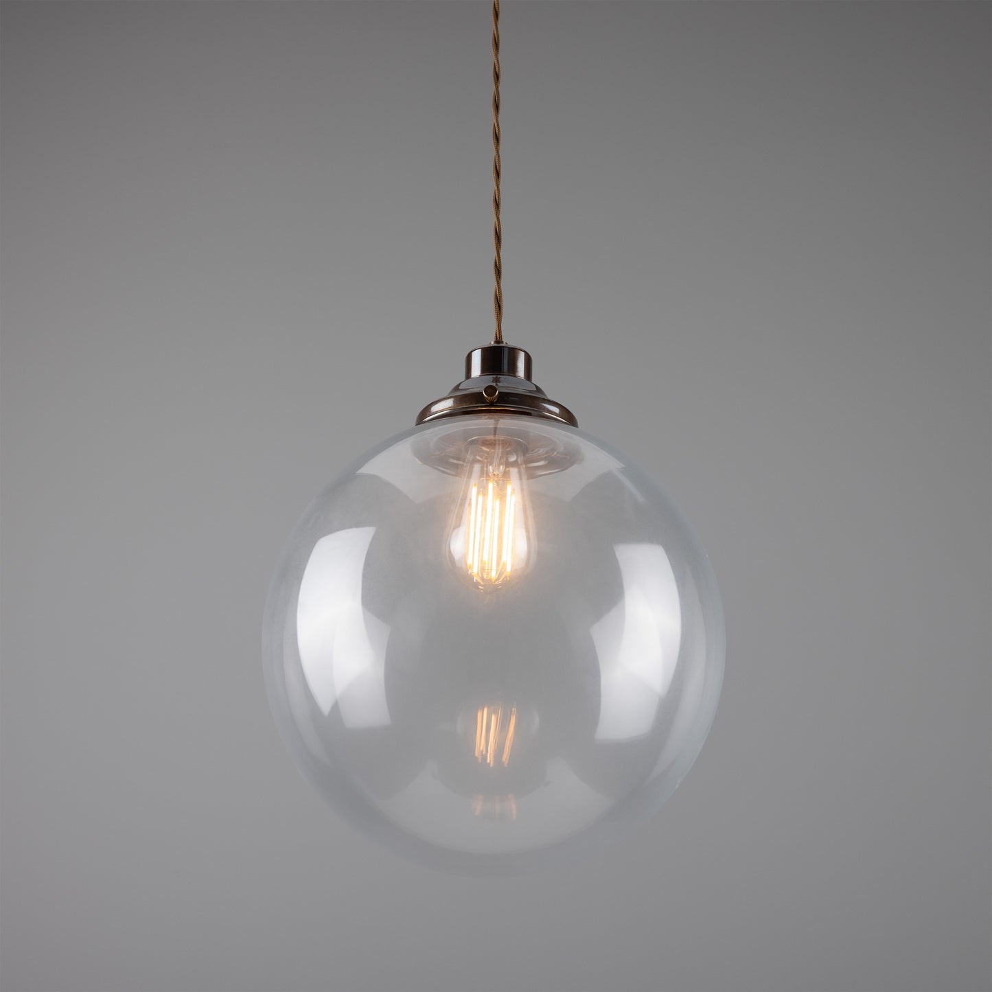 Virginia Clear Glass Globe Pendant Light