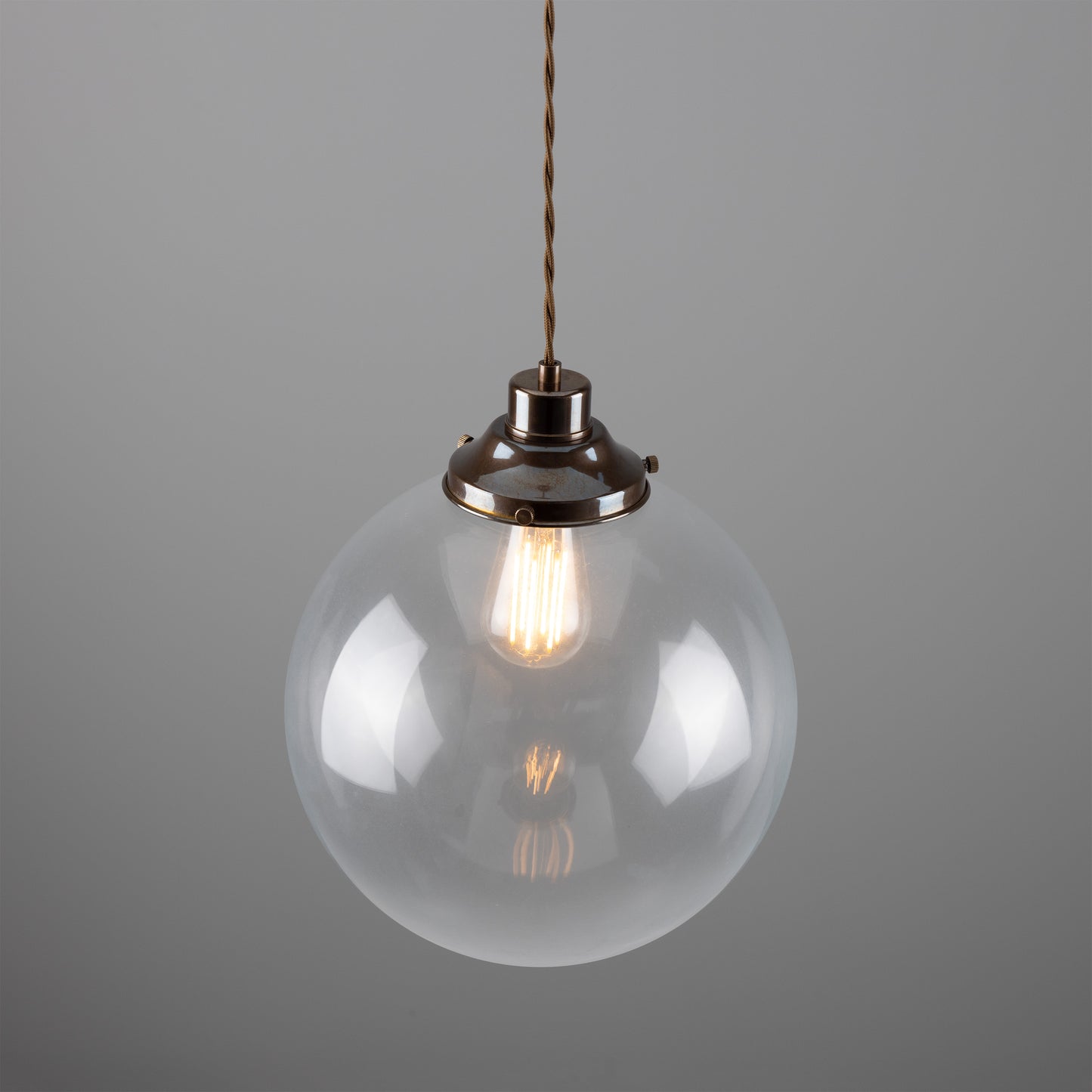 Virginia Clear Glass Globe Pendant Light
