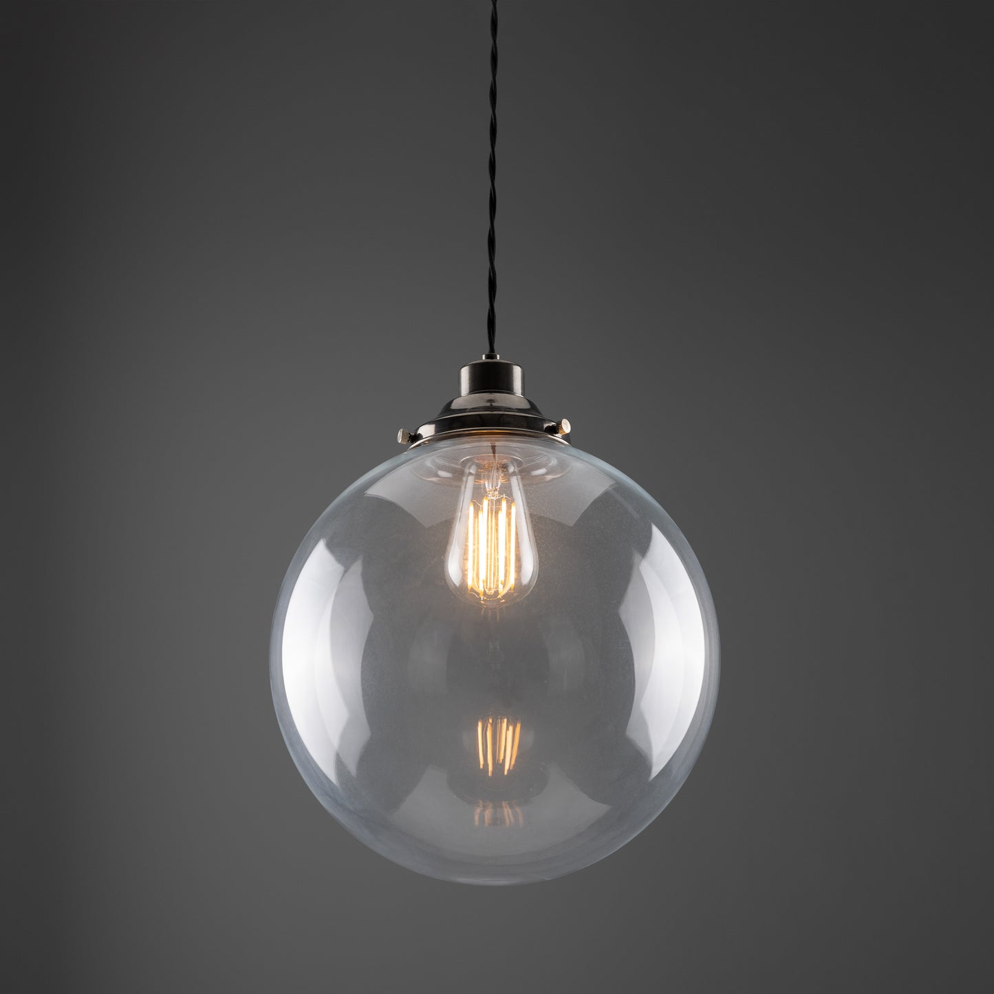 Virginia Clear Glass Globe Pendant Light