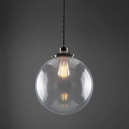 Virginia Clear Glass Globe Pendant Light