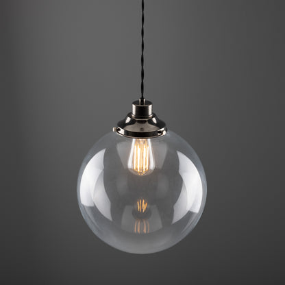 Virginia Clear Glass Globe Pendant Light