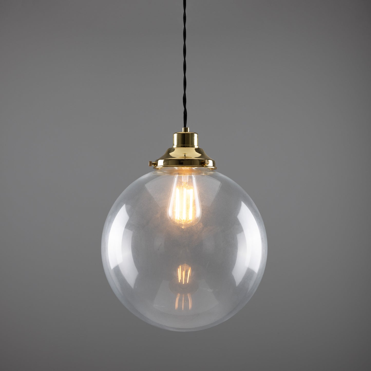 Virginia Clear Glass Globe Pendant Light