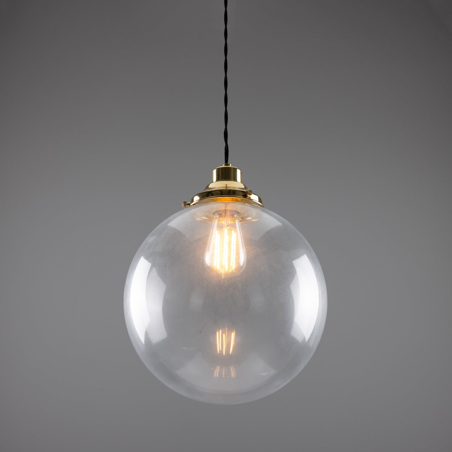 Virginia Clear Glass Globe Pendant Light