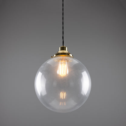 Virginia Clear Glass Globe Pendant Light