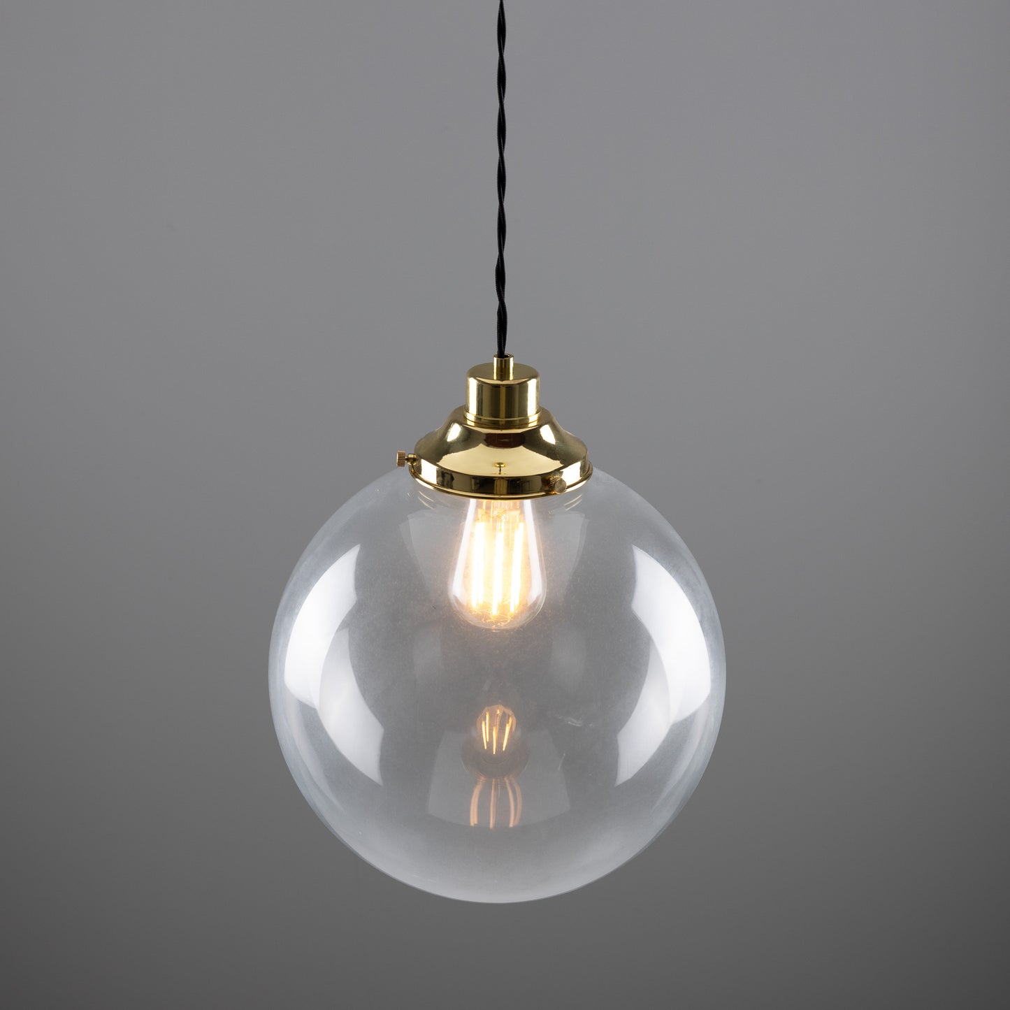 Virginia Clear Glass Globe Pendant Light