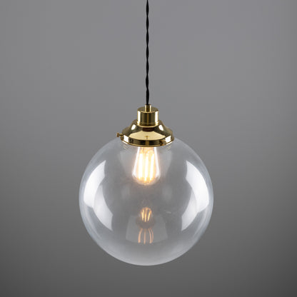 Virginia Clear Glass Globe Pendant Light