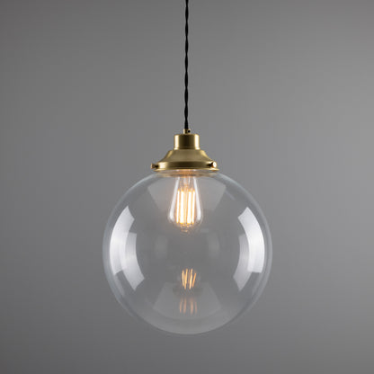 Virginia Clear Glass Globe Pendant Light