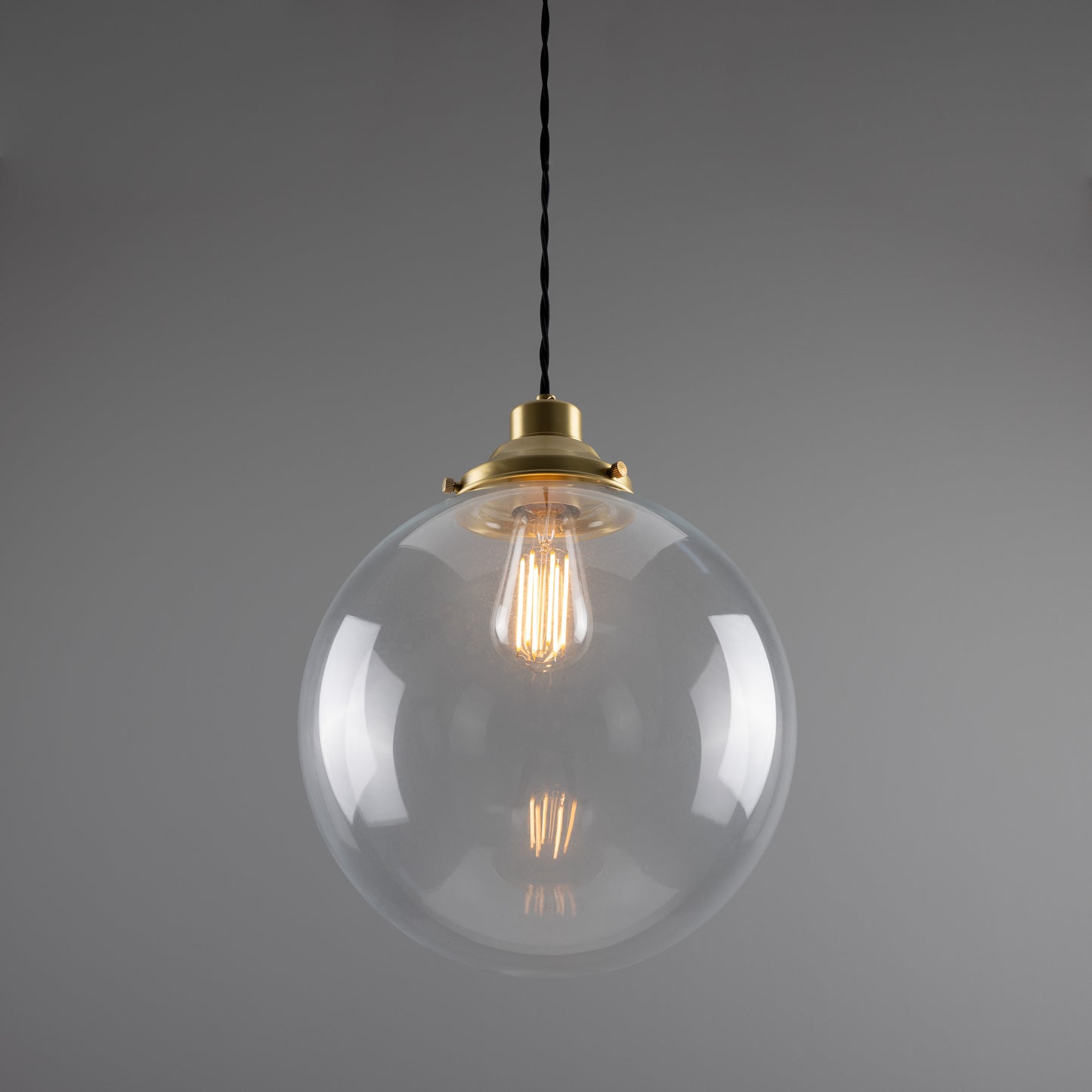 Virginia Clear Glass Globe Pendant Light