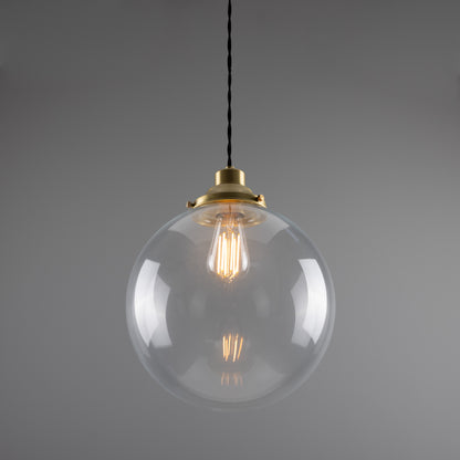 Virginia Clear Glass Globe Pendant Light