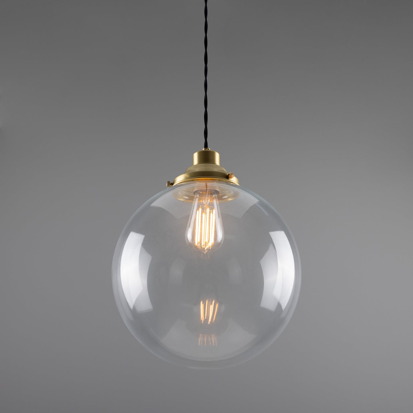 Virginia Clear Glass Globe Pendant Light