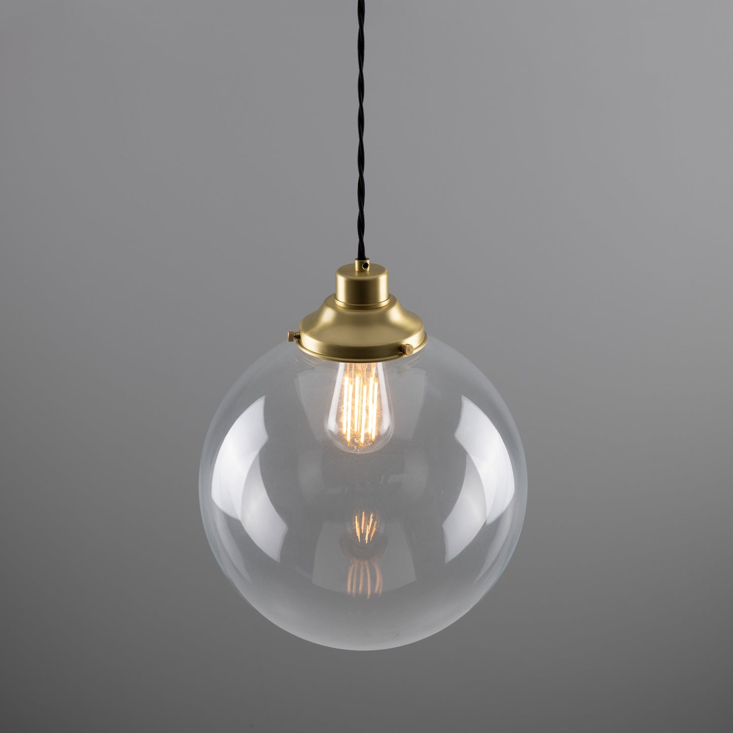 Virginia Clear Glass Globe Pendant Light
