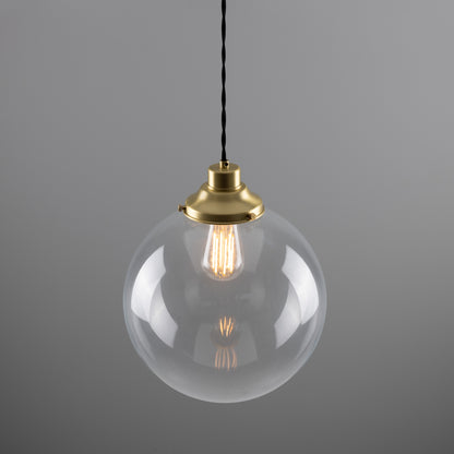 Virginia Clear Glass Globe Pendant Light