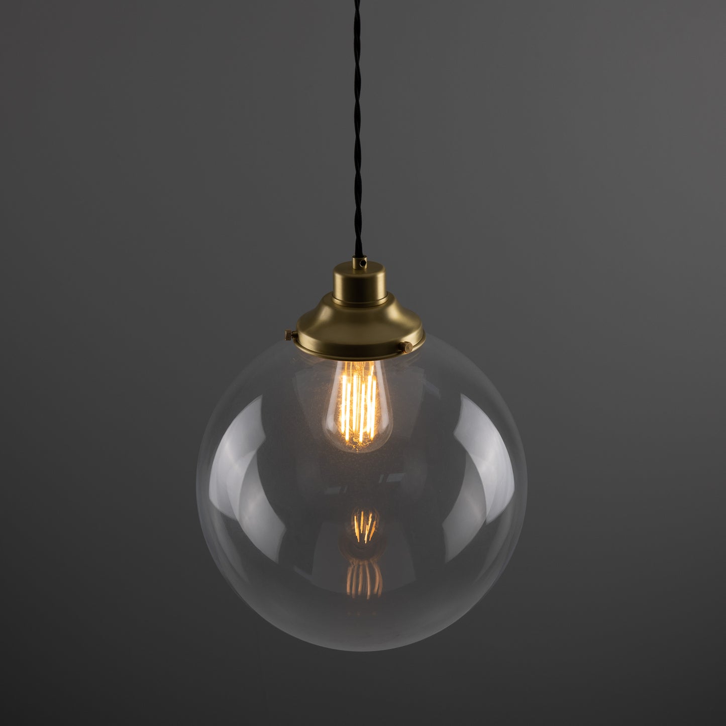 Virginia Clear Glass Globe Pendant Light