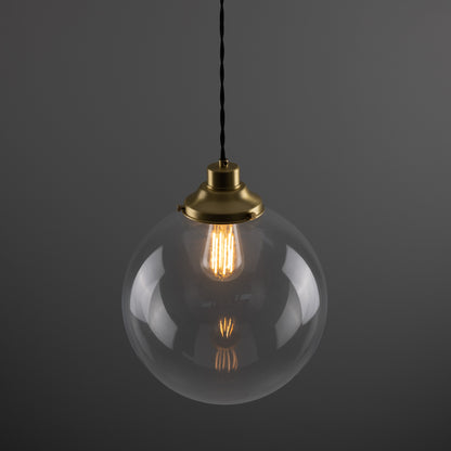 Virginia Clear Glass Globe Pendant Light