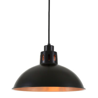Bessemer Vintage Black and Copper Pendant Light 30cm