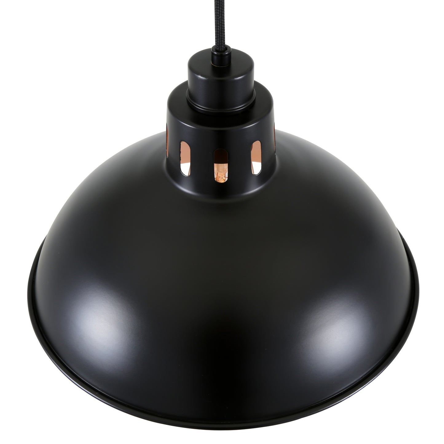 Bessemer Vintage Black and Copper Pendant Light 30cm