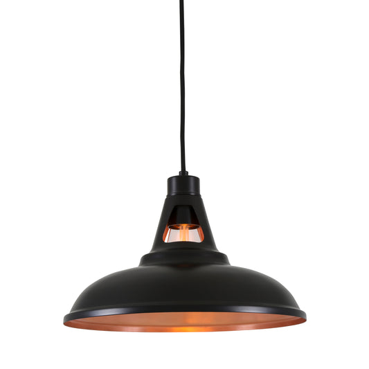 Alma Vintage Black and Copper Pendant Light 31cm