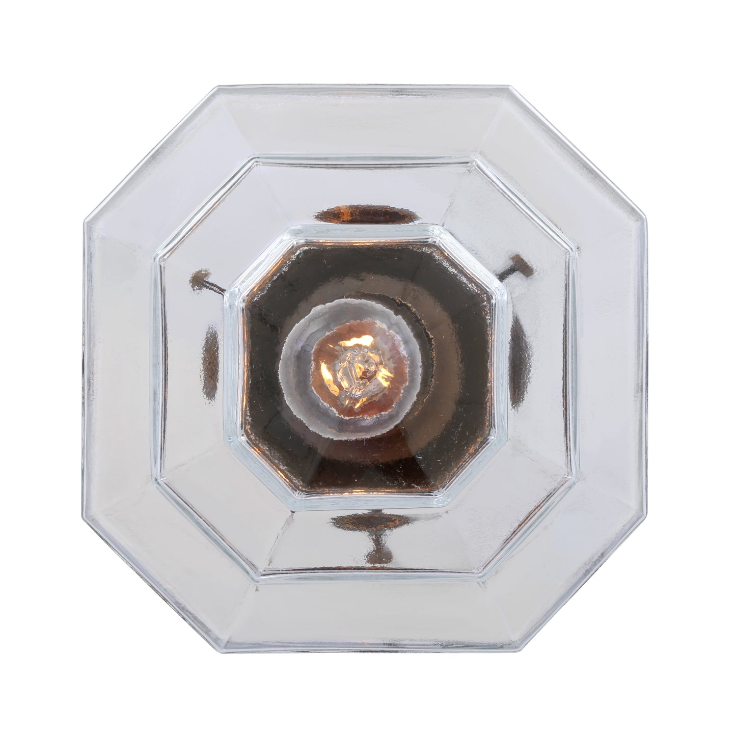 Novato Pendant with Hexagonal Stepped Glass Shade