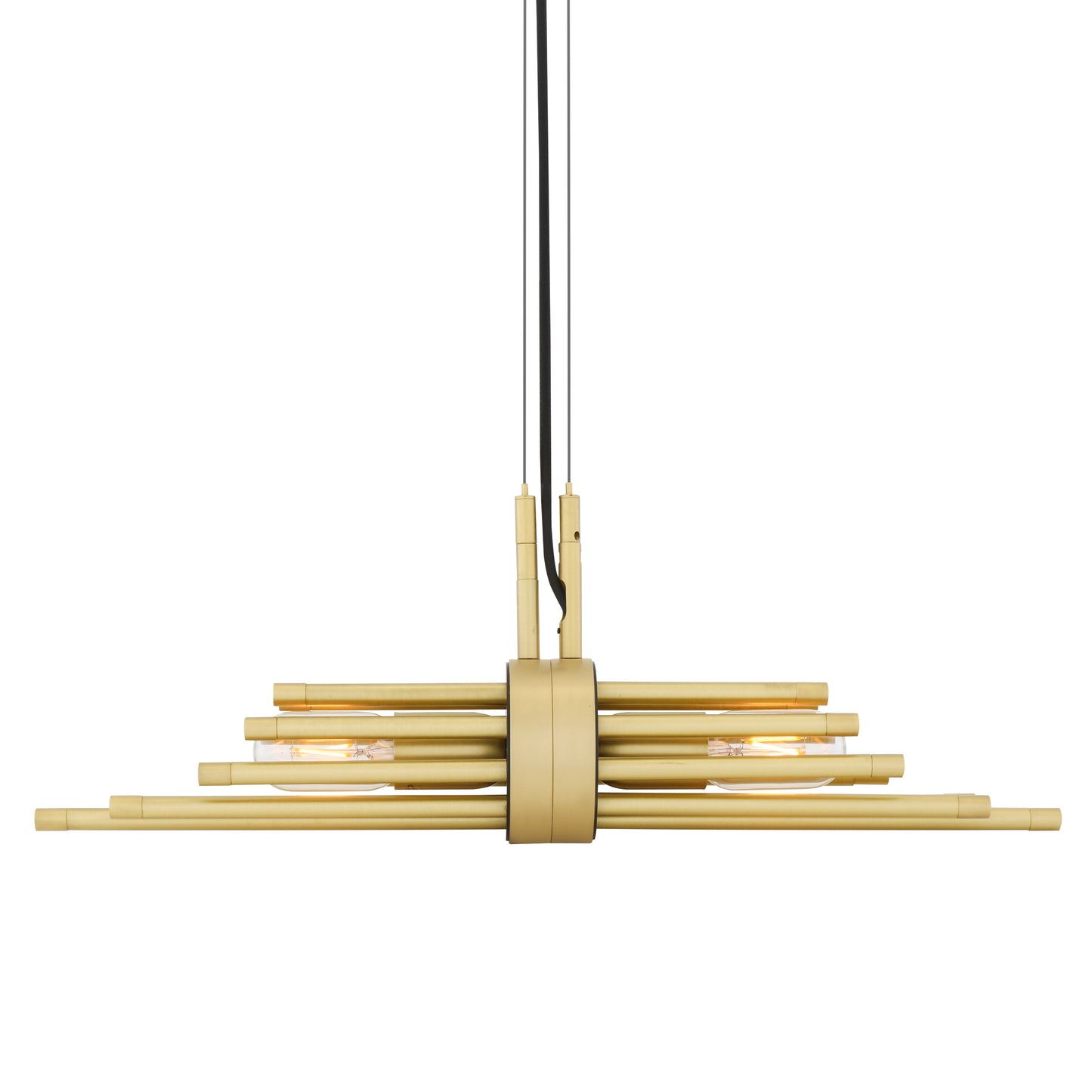 Victoria Modern Brass Sleeve Pendant Light