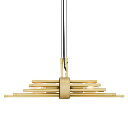 Victoria Modern Brass Sleeve Pendant Light