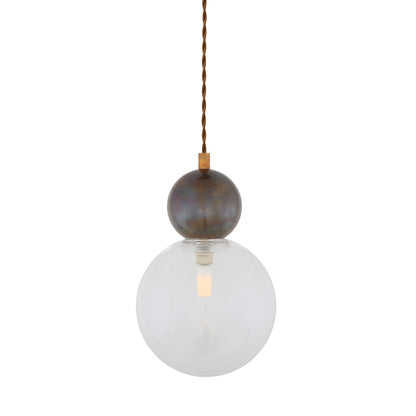 Helena Brass and Glass Ball Pendant Light