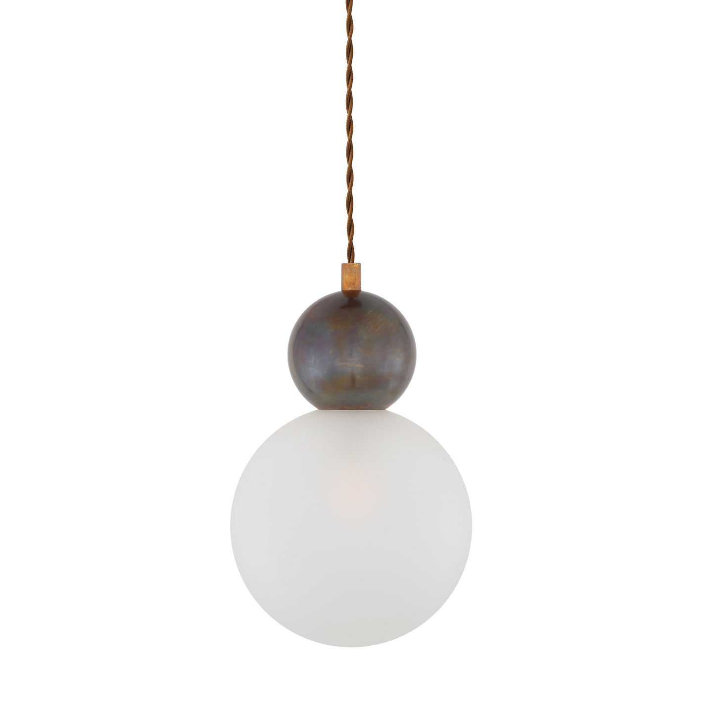 Helena Brass and Glass Ball Pendant Light